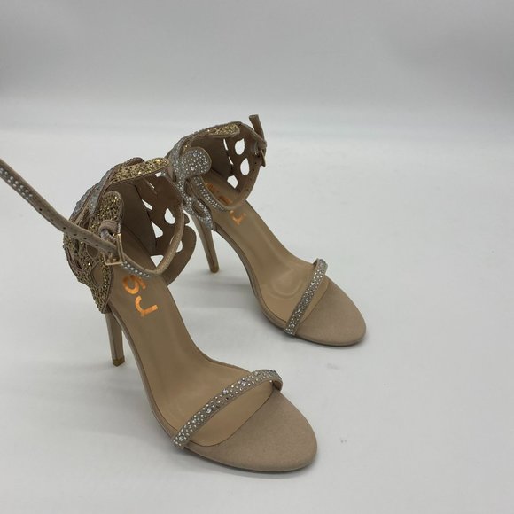 FSJ Open Toe Rhinestone Heels Stilettos Sandals - Picture 3 of 12